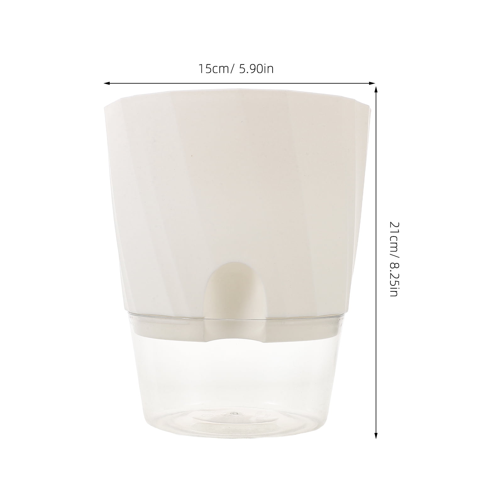 Homoyoyo 3-Pack Self-Watering Flower Pots White Plastic for Indoor and Outdoor Plants with Automatic Watering