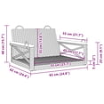 thumbnail image 2 of vidaXL Swing Bench Gray 24.8"x24.4"x15.7" Poly Rattan, 2 of 8