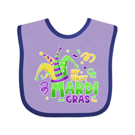

Inktastic My First Mardi Gras-Jester Hat Gift Baby Boy or Baby Girl Bib