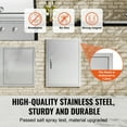 thumbnail image 6 of KFFKFF Barbecue Access Portal, 20W x 27H Inch Solo Exterior Cuisine Gateway, Stainless Steel Inset Passage, Wall Upright Entry with Grip, for Barbecue Isle, Grill Spot, Outdoor Locker, 6 of 9