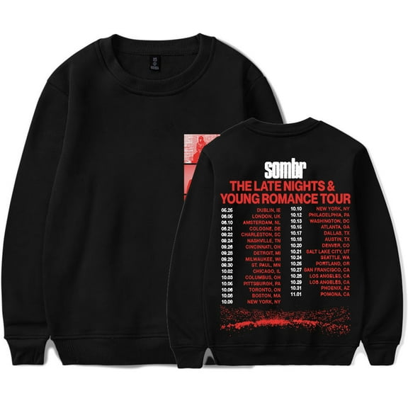 Sombr The Late Nights & Young Romance Tour Long Sleeve Tee Women Men Streetwear Sweatshirts