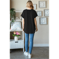 thumbnail image 4 of 1 Piece Women's Short Sleeve Knit Tops Black L, 4 of 6