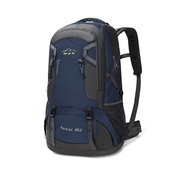 Naiovety de 60L para acampar al aire libre, mochilas de gran capacidad, para escalada, viaje de pesca, bolsa ligera plegable Ropa Deportiva, Zapatos Azul oscuro