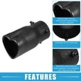 thumbnail image 3 of Unique Bargains Car Exhaust Tip Heart Shaped Tail Pipe 2.48" OD 2.64"x2.36" Outlet 5.43" Length Straight Black, 3 of 7
