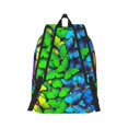 thumbnail image 2 of Honeii Multicolored Butterflies Print Canvas College Laptop Backpack, Durable Rucksack Travel Notebook Bag School Backpack Book Bag for Men Women-Small, 2 of 7