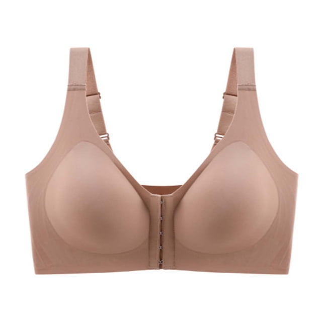 asddcavvf Bras for Women Women's Plus Size Wireless Bra with Front Closure Seamless Back Comfortable