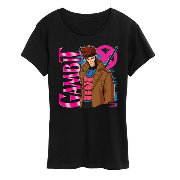 Marvel X-Men - Gambit With Logo - Women's Short Sleeve Graphic T-Shirt