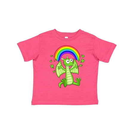 

Inktastic Lucky Dragon with Rainbow St. Patrick s Day Gift Toddler Boy or Toddler Girl T-Shirt