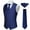 Navy Blue, variant on 3PC Men's Solid Formal Suit Vest Waistcoat Tuxedo Dress Vest Necktie Handkerchief Set Suit Wedding