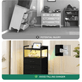 thumbnail image 6 of TYDIMOR Tall Dresser for Bedroom, 5 Drawer with Charging Station, Black, Ideal for Adults, 6 of 7