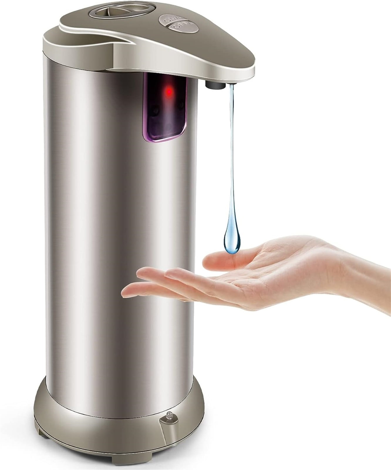 1 Pcs Automatic Soap Dispenser, Stainless Steel Touchless Pump, Smart Liquid Soap Dispenser, Hand Soap Dispenser for Bathroom Kitchen School Hotel