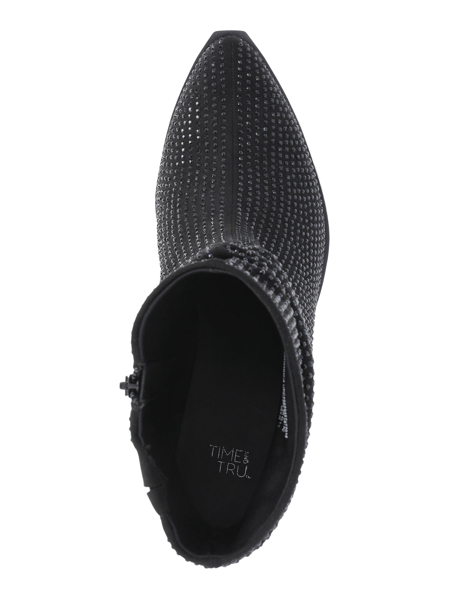 Time and Tru Women's Glitter Western Ankle Boots