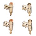 thumbnail image 4 of Locking Stacking Banana Plug, Locking Banana Connectors  Contact 24K Gold Plated BA1403 4pcs  For Speakers, 4 of 8