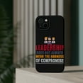thumbnail image 4 of DistinctInk Tough Case for Apple iPhone 14 (6.1" Screen), Compatible with MagSafe Charging - Leadership Not Always Compromise, 4 of 6