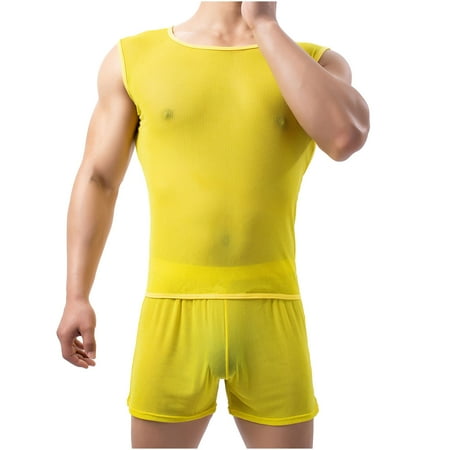 

Lingerie for women valentines day gifts naughty womens lingerie push up corset Men Casual Round Neck Short Sleeve Round Neck Pullover Underwear Perspective Breathable Sleeveless Wide