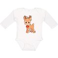 thumbnail image 3 of Inktastic Cute Christmas Reindeer with Christmas Lights Boys or Girls Long Sleeve Baby Bodysuit, 3 of 5