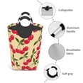 thumbnail image 4 of Kll Cherry Laundry Hamper,Large Canvas Fabric Lightweight Storage Basket Toy Organizer Dirty Clothes Collapsible Waterproof For College Dorms,Children Bedroom,Bathroom, 4 of 6