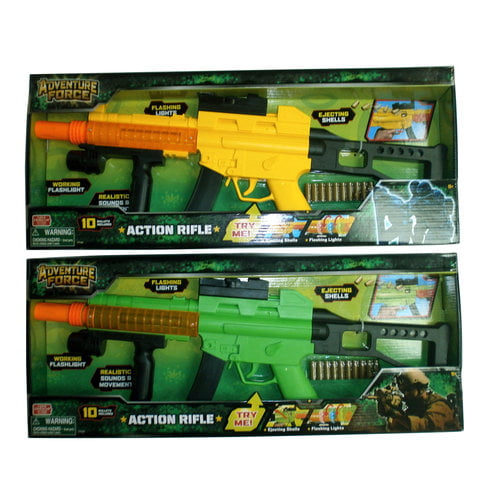 2x Toy Machine Guns Elec Special Forces Rifle & MP5 Toy Rifle w/ Sound FX Set 