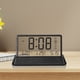 thumbnail image 4 of Reloj de tiempo interior con alarma de gran pantalla LCD multifuncional, medidor de temperatura y humedad, calendario semanal, pronósticos del tiempo, negro., 4 of 6
