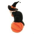 thumbnail image 2 of Halloween Black Cat Witch On Pumpkin Halloween Vintage Mouse Jol Td9085, 2 of 3