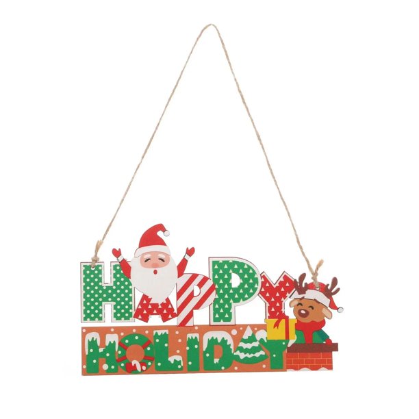 Colgantes de madera navideños, escenas del hogar, decoraciones para fiestas, accesorios, decoraciones para puertas