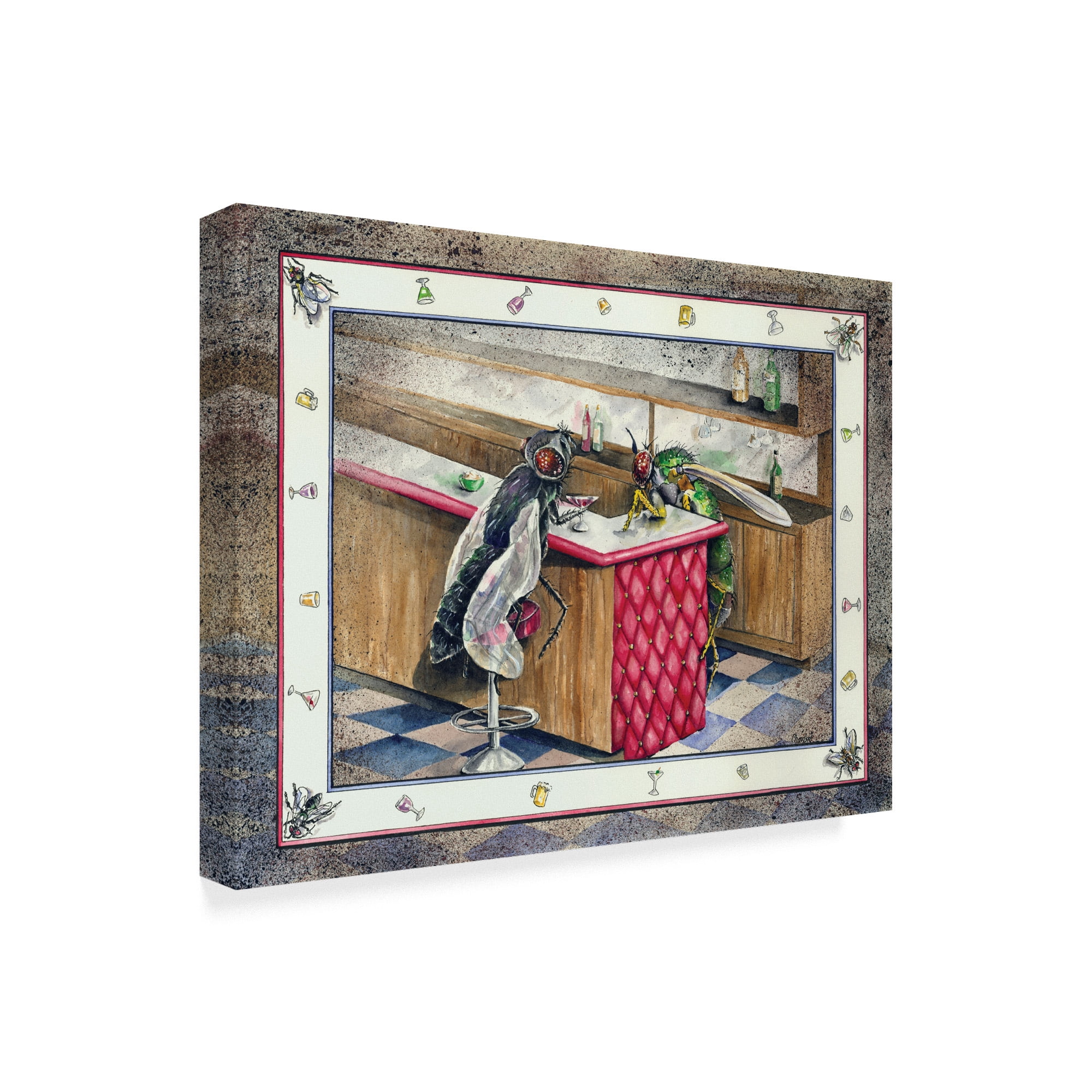 Trademark Fine Art 'Bar Flies' Canvas Art by Charlsie Kelly