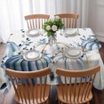 thumbnail image 3 of Blue Fall Table Cloth Waterproof Tablecloths, Thanksgiving Pumpkins Weeping Botanical Tablecloth Dining Table Cover for Kitchen Party Tabletop Outdoor, Rectangle Tablecloth 60x102 Inch, 3 of 9