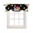 thumbnail image 7 of Tie Up Valance Curtain for Kitchen, Rural Gnome Daisy Sunflowers Rod Pocket Short Curtains Adjustable Tie-Up Shade Valances, Farm Animal Ladybug Window Treatment for Bathroom Living Room Bedroom, 7 of 7