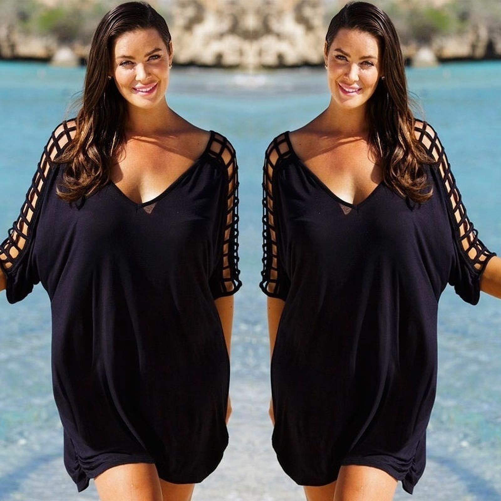 OP Size Medium 7-9 Blac Mesh Swimsuit Cover Up Dress Swimming Beach New Without 