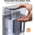 thumbnail image 5 of Hot & Iced Coffee Maker with Bold Setting, Single Serve Coffee Maker for K Cup and Grounds, 6-14 Oz Brew Sizes, 50 Oz Removable Water Tank, One Cup Coffee Machine with Reusable Filter, White, 5 of 13