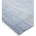 thumbnail image 3 of HomeRoots 513884 5 x 8 ft. Blue & Silver Wool Striped Hand Knotted Rectangle Area Rug, 3 of 5