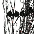 thumbnail image 2 of Northlight LED Lighted and Glittered Halloween Branch with Bats - 4' - Black - Orange Lights, 2 of 4