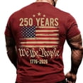 thumbnail image 5 of Usa 250Th Anniversary Shirt Short Sleeve T Shirt 250Th Anniversary Casual Comfortable Graphic Tees Men Red L, 5 of 5