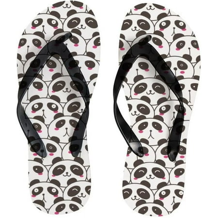 

Hyjoy Flip Flops Slippers Cute Panda Animal Black White Sandals for Beach Summer Shower Women Men Boy Girl Kid