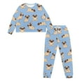 thumbnail image 2 of Tutolipy Pug Printed Pajama Set for Women Comfy Sleepwear Soft Loungewear Casual 2 Piece Pjs Set Long Sleeve Tops Jogger Pants Pajama Sets, M, 2 of 7