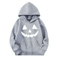 thumbnail image 4 of Cmfcve Halloween Hoodie Graphic Top for Big Kids Boys & Girls Oversized Activewear Hooded Sweatshirt Solid Color Long Sleeve Fall Winter Outerwear Pullover, 4 of 5