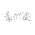 thumbnail image 3 of Dining Table Set, 3Pcs Set, Small, 30" Round, Kitchen, Metal, Laminate, Grey Marble Look, Black, Transitional, 3 of 4
