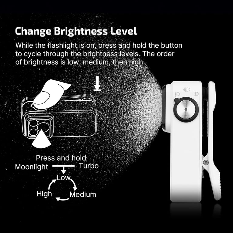 OLIGHT Oclip Pro EDC Clip-On Flashlight 500 Lumens Rechargeable