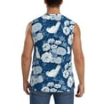 thumbnail image 4 of Uemuo Rose Flowers Pattern Men's Sleeveless T-Shirt,Muscle Athletic Tank Top, Moisture-wicking Quick-dry Breathable Classic Tee Top for Gym Run Outdoor Sports-Large, 4 of 8