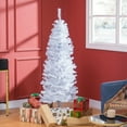 thumbnail image 2 of HOMCOM 5FT Artificial Christmas Tree with Automatic Open for Home White, 2 of 10