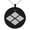 Black, variant on Stainless Steel Takeda Samurai Crest Engraved Small Medallion Circle Charm Pendant Necklace