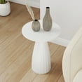 thumbnail image 4 of Oubayajia Round Side Table, Small Couch End Table Drink Table, Metal, White, 4 of 10