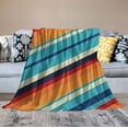 thumbnail image 2 of Nawypu Rio Bravo Blanket -El Paso Mexican Serape Style Falsa Blanket -Southwestern Throw Blanket for Rustic Cabin, Lodge, Western Decor, Yoga, Travel, Sports or Wrap (Teal), 2 of 6