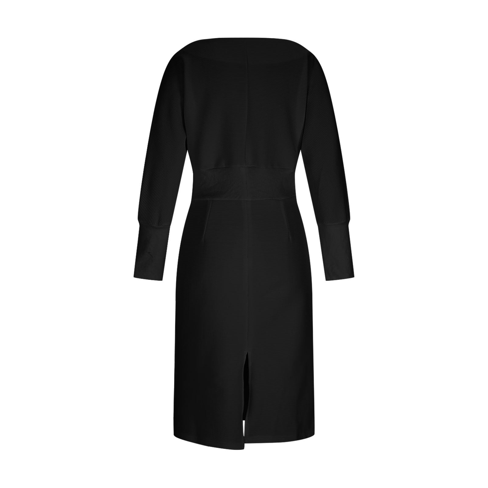 Women's Cowl Neck Bodycon Work Dresses, Elegant 3/4 Batwing Sleeve Business Office Church Pencil Dress