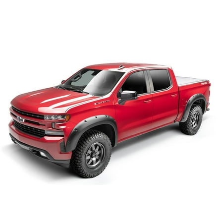 Bushwacker by RealTruck Forge Pocket/Rivet Style Front & Rear Fender Flares | 4-Piece Set, Black, Textured Finish | 48108-08 | Compatible with 2017-2020 Chevrolet Colorado w/ 5' Bed