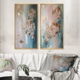thumbnail image 1 of Designart "Abstract Retro Hydrangea Flower Blossom III" Hydrangea Framed Wall Art Set Of 2 - Traditional Gold Framed Canvas Set For Living Room Decor, 1 of 6