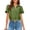 Army Green, variant on Lixiuxyad Womens Dressy Tee Shirts Women's Short Sleeved Lapel Button Down Short Shirt And Pocket Beach Top