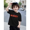 thumbnail image 1 of Halloween T-shirt - Lettering & Bat Design, Soft Breathable Fabric, Round Neck Casual Summer Top for Trick-or-Treating, Parties & Casual Attire - Cute & Comfortable Casual Attire, Hallowe, 1 of 6
