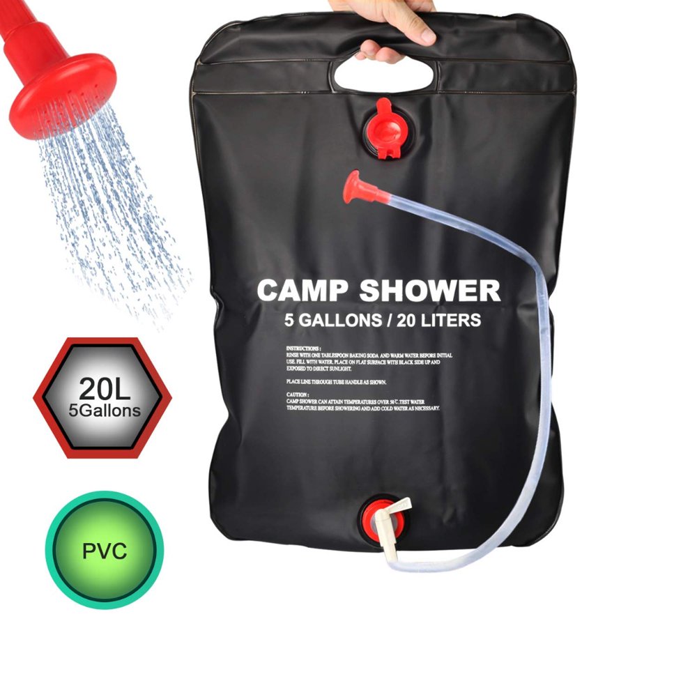 Portable Outdoor Shower Camp Shower 5 Gallon Capacity Outdoor Solar Shower With Hose and