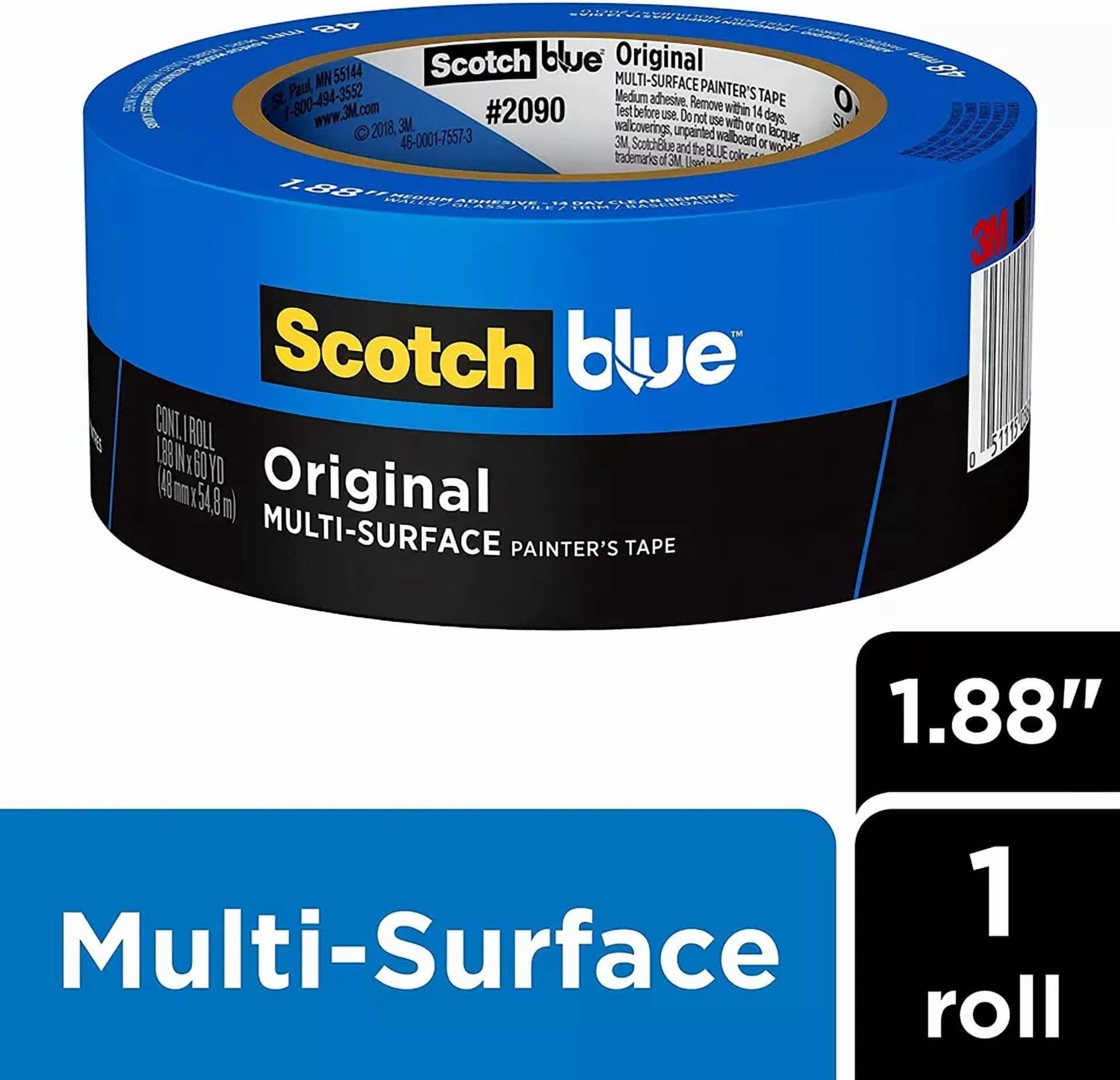 PRIME - 3M Scotch Blue Painters Masking Tape 2 In X 60 Yd Multi-Surface #2090 Medium